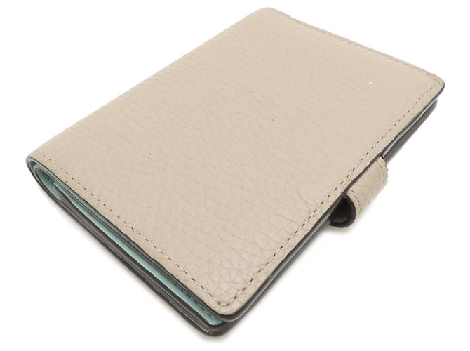 Cartera compacta vertical Louis Vuitton LV Beige Azul claro - vista 5