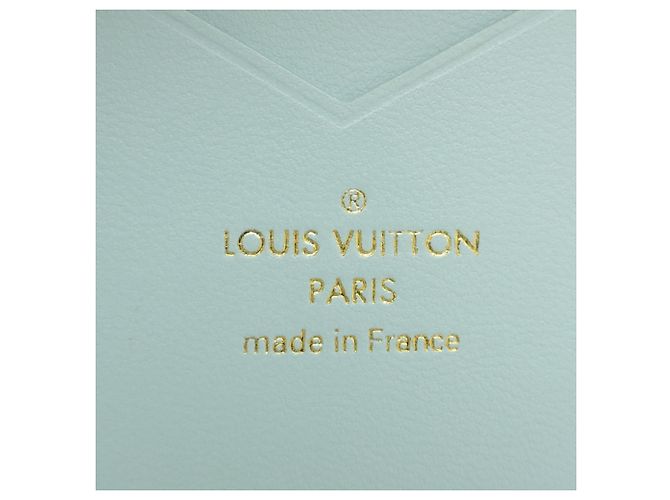 Cartera compacta vertical Louis Vuitton LV Beige Azul claro - vista 6