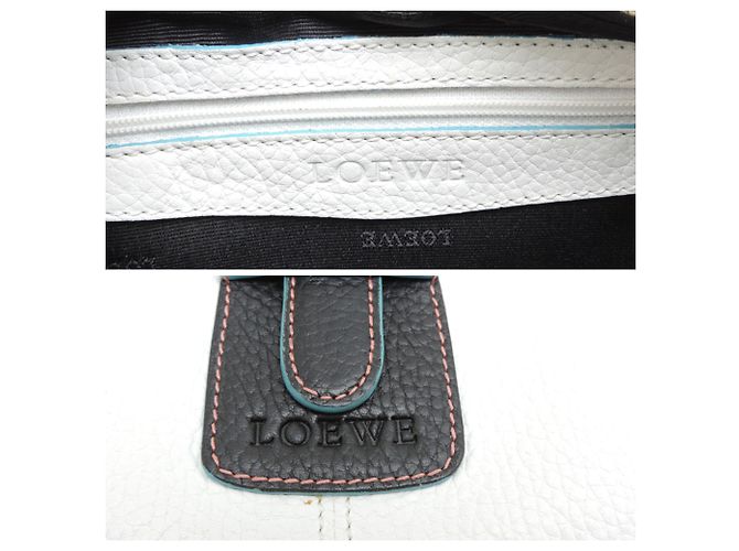 Borsa a mano da donna Loewe Senda Nero Bianco Blu - vista 7