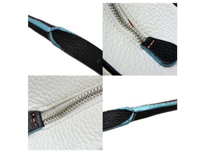 Borsa a mano da donna Loewe Senda Nero Bianco Blu - vista 8