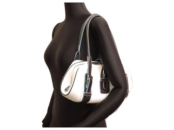 Borsa a mano da donna Loewe Senda Nero Bianco Blu - vista 9