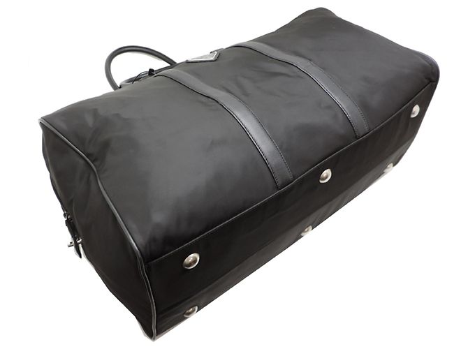 Borsa Boston in nylon Prada V20 Nero - vista 3