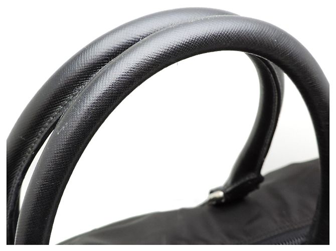 Borsa Boston in nylon Prada V20 Nero - vista 5