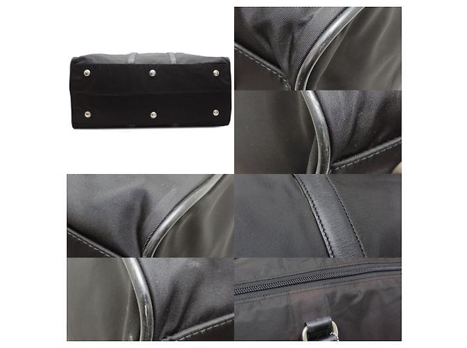 Borsa Boston in nylon Prada V20 Nero - vista 8