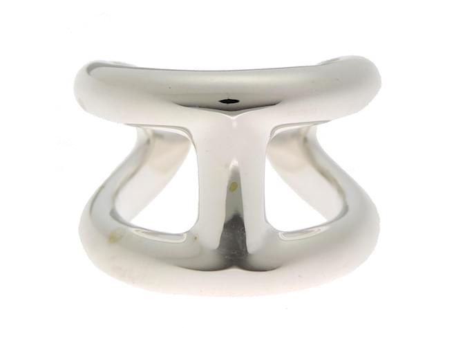 Hermès Hermes Osmo GM #53 Silver Band Ring - vista 4