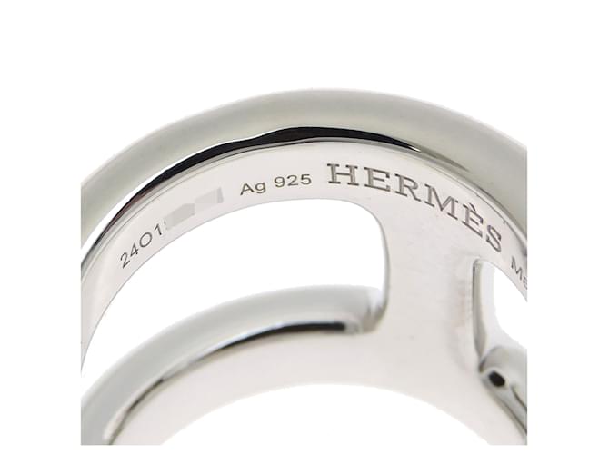 Hermès Hermes Osmo GM #53 Silver Band Ring - vista 5