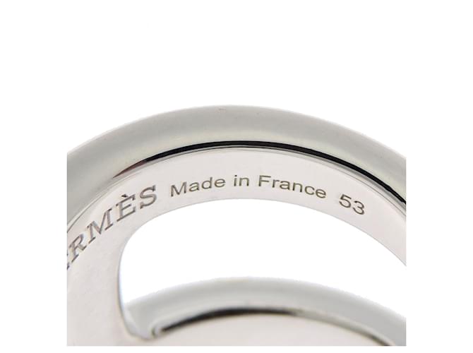 Hermès Hermes Osmo GM #53 Silver Band Ring - vista 6