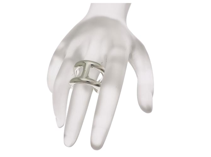 Hermès Hermes Osmo GM #53 Silver Band Ring - vista 9