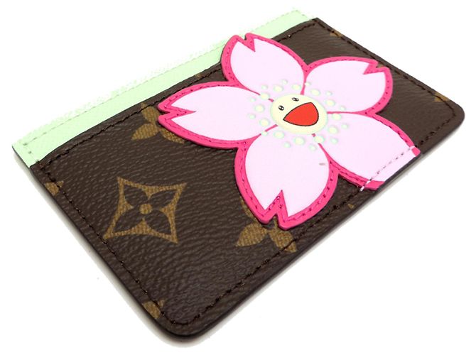 Louis Vuitton x Takashi Murakami Tarjetero Monogram Castaño - vista 3
