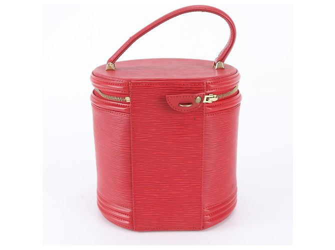 Louis Vuitton Epi Cannes Lederhandtasche Rot - Ansicht 3