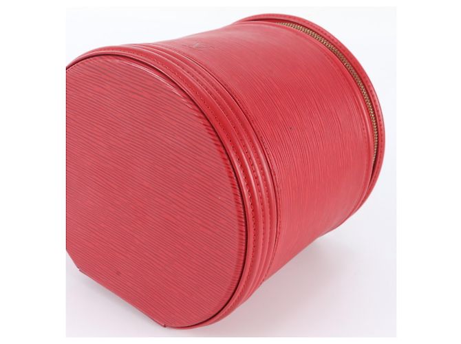 Louis Vuitton Epi Cannes Lederhandtasche Rot - Ansicht 4