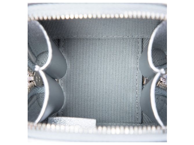 Borsa Chanel Coco Punk Cube in agnello metallizzato argento - vista 4