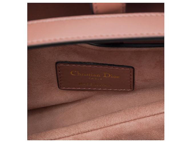Borsa Saddle mini in pelle di vitello liscia marrone Dior Carne - vista 4