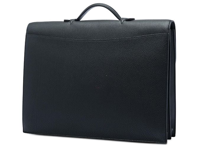 Hermès Sac A Depeches 38 in Togo nero - vista 2