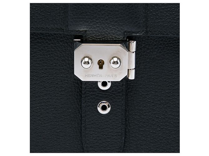 Hermès Sac A Depeches 38 in Togo nero - vista 5