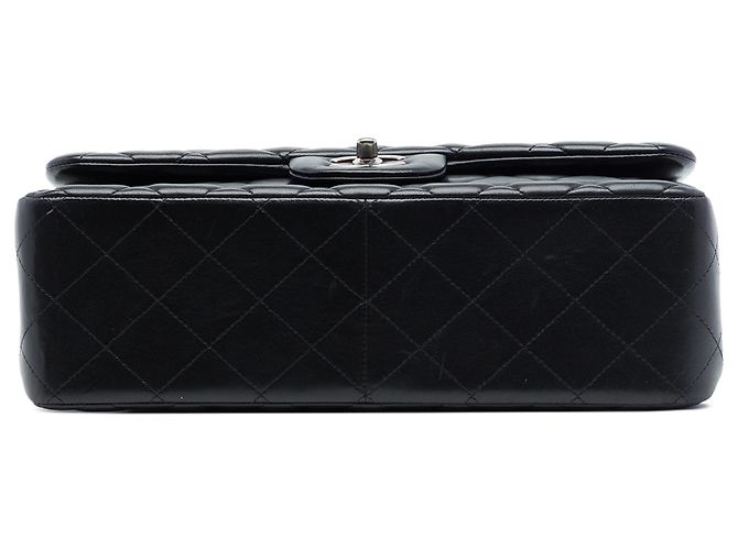 Chanel Black Jumbo Classic Lambskin Double Flap Nero - vista 3