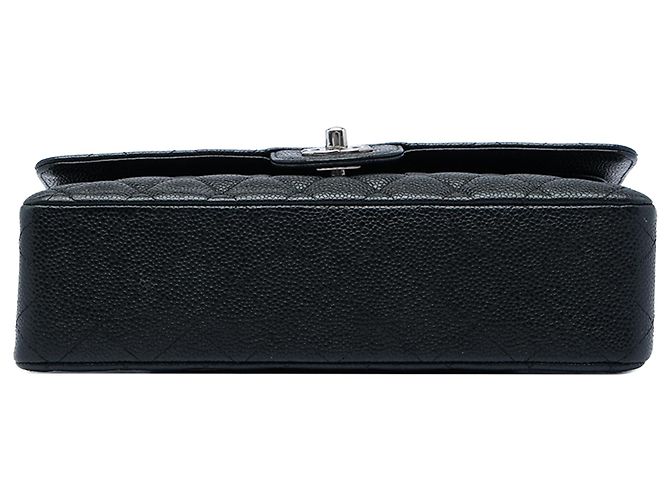Chanel Black Medium Classic Caviar Double Flap Nero - vista 3