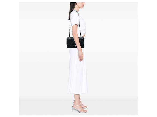 Chanel Black Medium Classic Caviar Double Flap Nero - vista 5