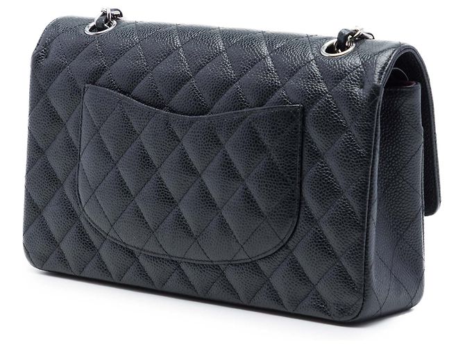 Chanel Black Medium Classic Caviar Double Flap Nero - vista 2