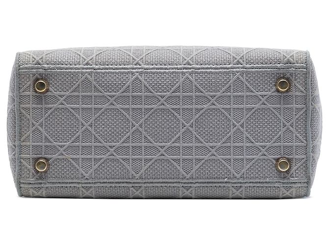 Dior Grau Medium Bestickte Canvas Cannage Lady D Lite Braun - Ansicht 3