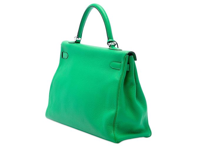 Hermès Green Clemence Kelly II Retourne 35 Verde - vista 2