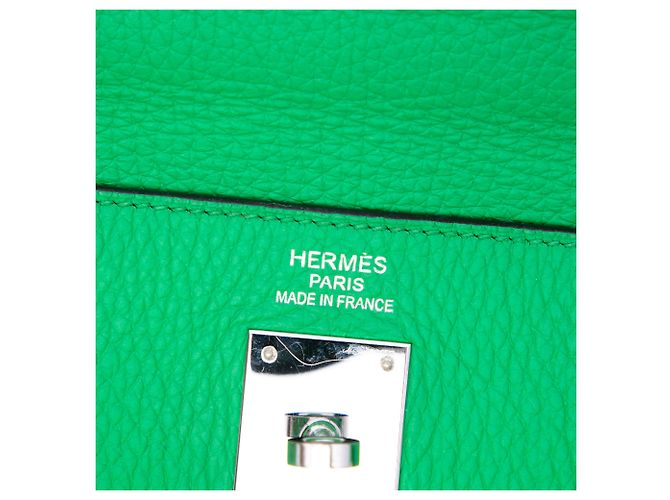 Hermès Green Clemence Kelly II Retourne 35 Verde - vista 5