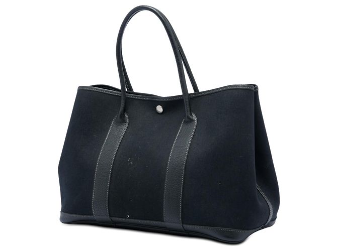 Hermès Black Toile e Negonda Garden Party 36 Nero - vista 2