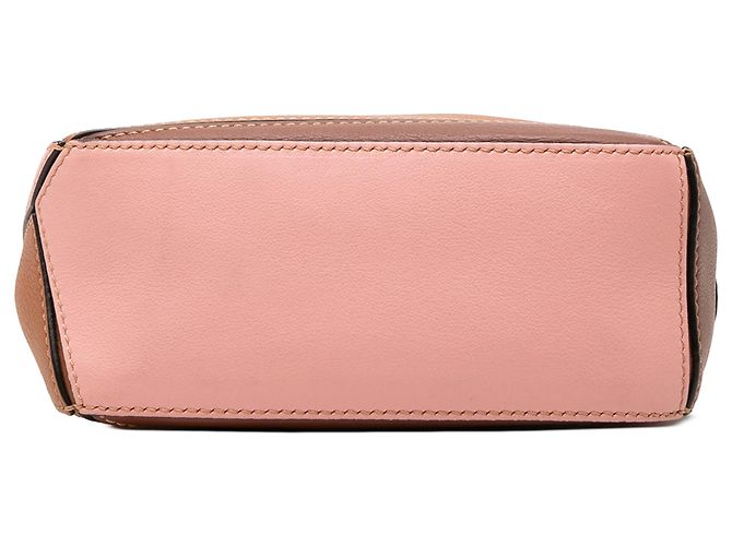 LOEWE Borsa Mini Tricolor in pelle di vitello marrone Puzzle - vista 3