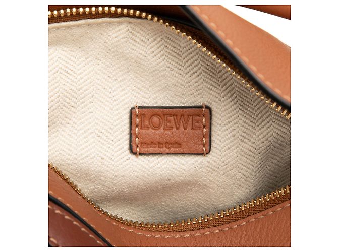LOEWE Borsa Mini Tricolor in pelle di vitello marrone Puzzle - vista 5