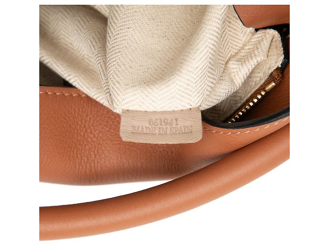 LOEWE Borsa Mini Tricolor in pelle di vitello marrone Puzzle - vista 6