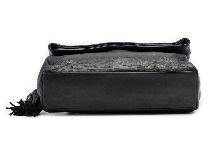 Saint Laurent Bolso bandolera West Hollywood en piel de oveja negra Small Negro - vista 3