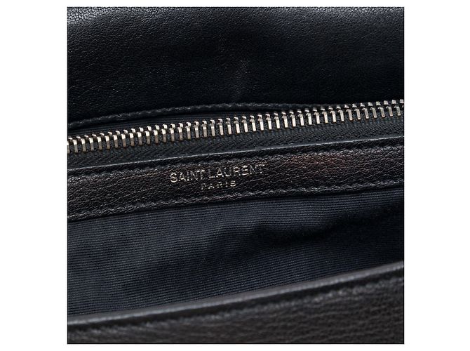 Saint Laurent Bolso bandolera West Hollywood en piel de oveja negra Small Negro - vista 5