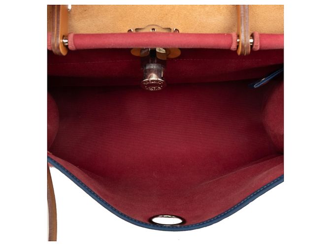 Hermès Red Toile Herbag Zip 31 Rosso - vista 4