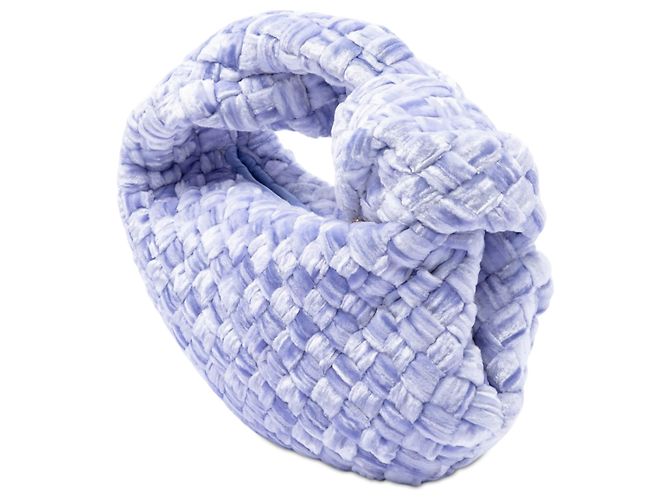 Bottega Veneta Jodie Mini in velluto viola Intrecciato Porpora - vista 2
