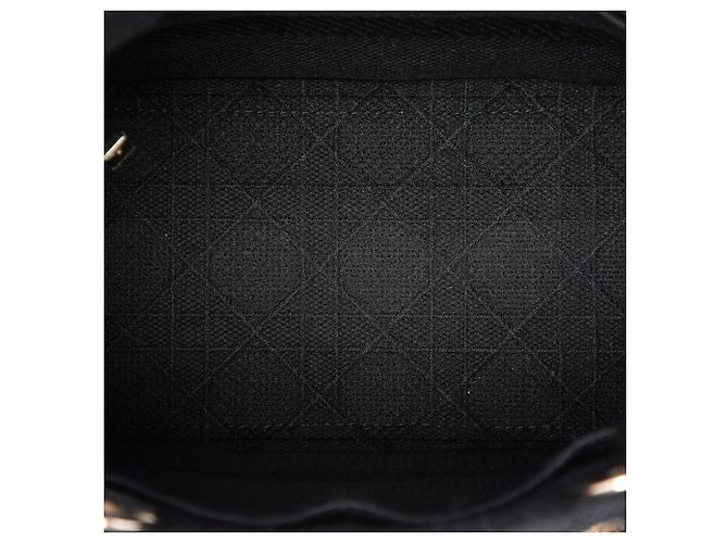 Dior Cannage Lady D Lite in tela ricamata nera, misura Medium Nero - vista 4