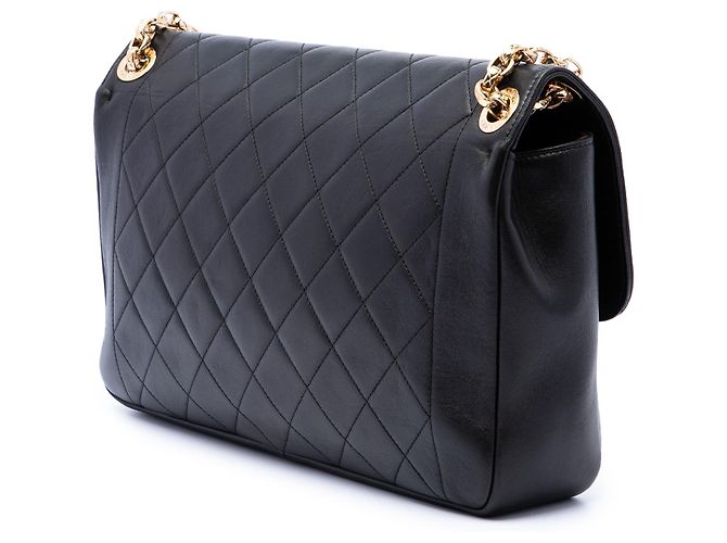 Chanel Black Large Lambskin Chic With Me Flap Nero - vista 2