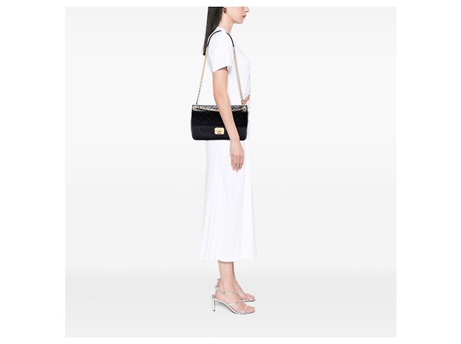 Chanel Black Large Lambskin Chic With Me Flap Nero - vista 6