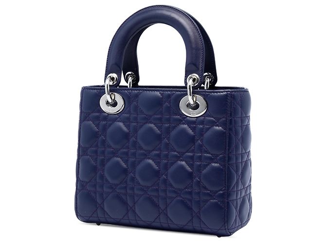 Dior Blue Small Lambskin Cannage My ABC Lady Dior Blu scuro - vista 2