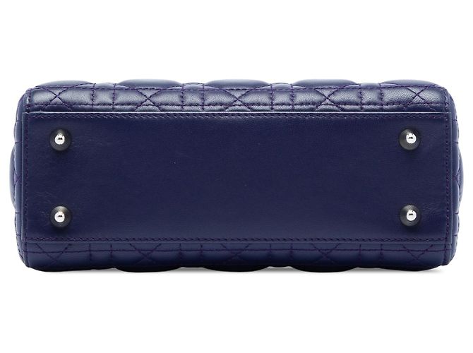 Dior Blue Small Lambskin Cannage My ABC Lady Dior Blu scuro - vista 3