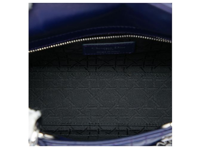 Dior Blue Small Lambskin Cannage My ABC Lady Dior Blu scuro - vista 4