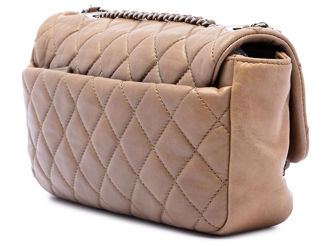Chanel Marrone Borsa Flap Coco Rain in agnello trapuntato Medium - vista 2