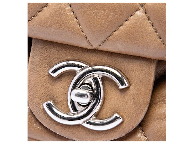 Chanel Marrone Borsa Flap Coco Rain in agnello trapuntato Medium - vista 5