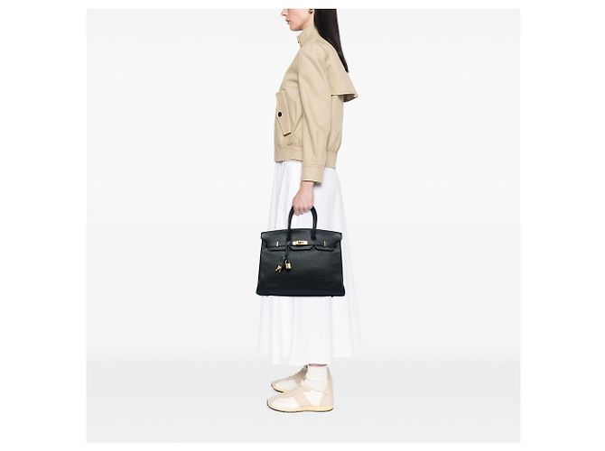 Hermès Black Clemence Birkin Retourne 35 Nero - vista 6