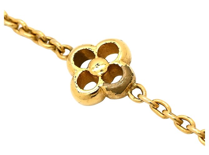 Louis Vuitton Gold Plated Flower Full Bracelet Golden - Ansicht 3