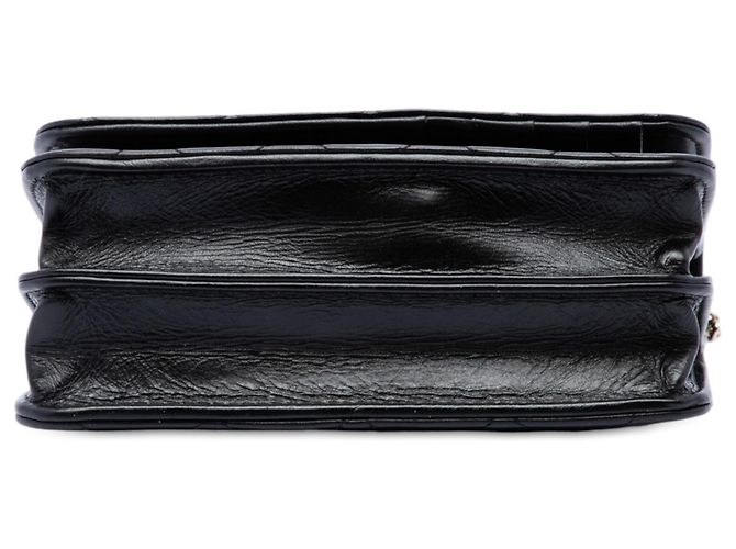 Chanel Black CC trapuntato in agnello Maxi con tracolla a catena con perle Nero - vista 3