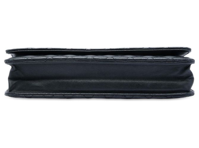 Chanel gesteppte schwarze Lammhaut-Wallet On Chain mit Wappen - Ansicht 3