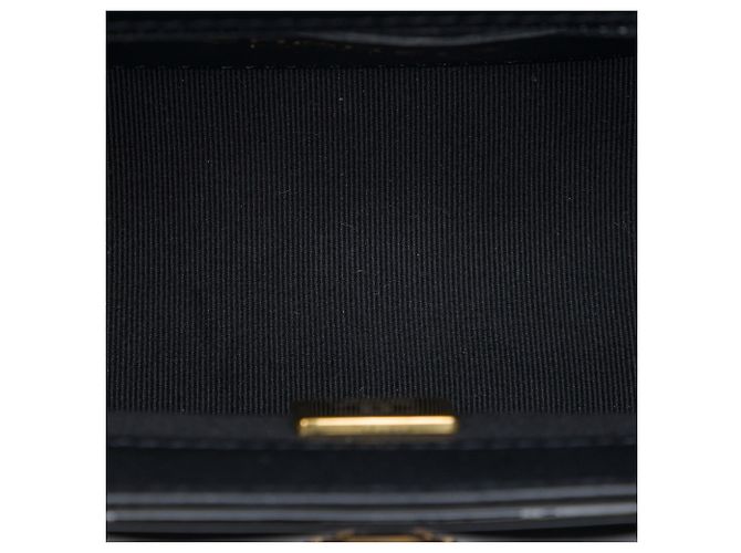 Chanel Black Mini Quilted Patent Graphic Catch Flap Nero - vista 4