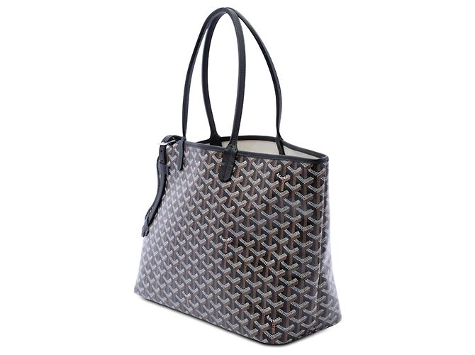Borsa per il trasporto Goyard Black Goyardine Chien Gris Nero - vista 2