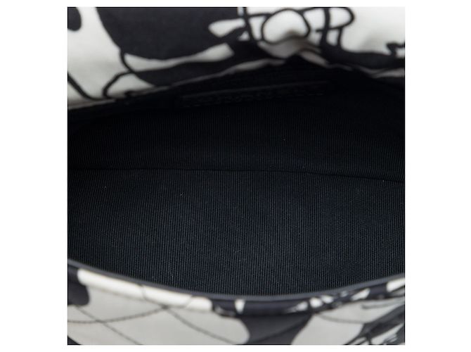 Chanel White Mini Printed Canvas Deer Coco Flap Bianco - vista 4