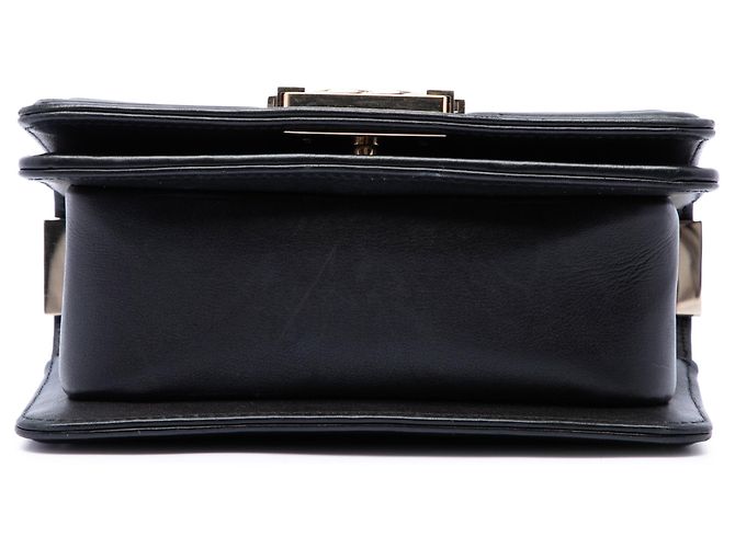 Chanel Black Mini Chevron Lambskin Boy Flap Nero - vista 3